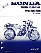 Atv Honda 1982-1983 - Honda ATC 200 Big Red Service Manual