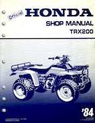 Atv Honda 1984 - Honda TRX200 Shop Manual