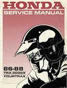 Atv Honda 1986-1988 - Honda TRX200SX Fourtrax Service Manual
