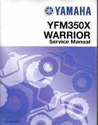 Atv Yamaha 1990-2004 - Yamaha YFM350X Warrior Factory Service Manual