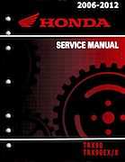Atv Honda 2006-2012 - Honda TRX90 TRX90EX X Service Manual