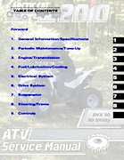 Atv Arctic Cat 2010 - Arctic Cat Dvx 90 And 90 Utility Service Manual