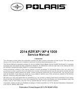 Atv Polaris 2014 - Polaris RZR XP 1000 Service Manual PN 9924874 R02