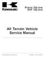 Atv Kawasaki Kawasaki - Prairie 700 4x4 Service Manual