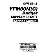Atv Yamaha YFM80D-M - Badger Service Manual