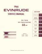 Outboard Motors Johnson Evinrude 1966 - Evinrude 33HP Outboards Service Manual Item No 4282