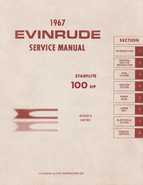 Outboard Motors Johnson Evinrude 1967 - Evinrude Starflite 100 HP Outboards Service Manual 100783 P N 4360