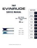 Outboard Motors Johnson Evinrude 1969 - Evinrude 40HP Big Twin Lark Service Manual 4596