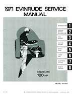 Outboard Motors Johnson Evinrude 1971 - Evinrude StarFlite 100 HP Outboards Service Manual 4753