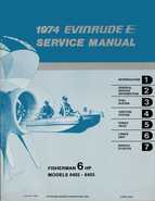 Outboard Motors Johnson Evinrude 1974 - Evinrude 6 HP OMC Outboard Service Shop Repair Manual P N 5013