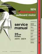 Outboard Motors Johnson Evinrude 1974 - Johnson 25HP Outboards 25R74 25E74 Models Service Manual JM 7406