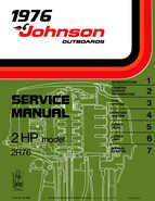 Outboard Motors Johnson Evinrude 1976 - Johnson 2HP 2R76 Outboard Service Manual