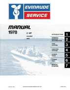 Outboard Motors Johnson Evinrude 1978 - Evinrude 2 HP Outboards Service Manual P N 5391