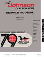 Outboard Motors Johnson Evinrude 1979 - 6 HP Johnson Evinrude Outboard Repair And Service Manual PN JM 7904