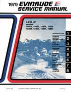 Outboard Motors Johnson Evinrude 1979 - Evinrude Outboard 9 9 15 HP Models 10924 10925 Service Manual Item No 5426