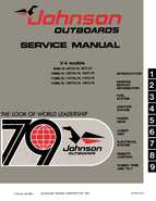 Outboard Motors Johnson Evinrude 1979 - Johnson Outboards V 4 Models Factory OEM Service Manual P N JM 7909
