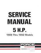 Outboard Motors Mercury 1988-1992 - Mercury Force 5 HP Service Manual