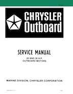Outboard Motors Chrysler Chrysler - 25 And 30 HP Outboards OB 3435 Service Manual