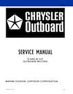 Outboard Motors Chrysler Chrysler - 75 And 85 HP Outboards OB 3646 Service Manual