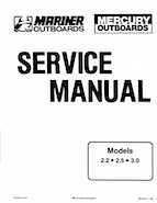 Outboard Motors Mercury Mercury - Mariner Outboards 2 2 2 5 3 0 Service Shop Manual