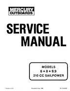 Outboard Motors Mercury Mercury - Mariner Service Manual 6 8 9 9 210 Sailpower