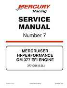 Stern Drives Mercury 1999 - Mercruiser HI-Performance GM 377 EFI Engine Service Manual
